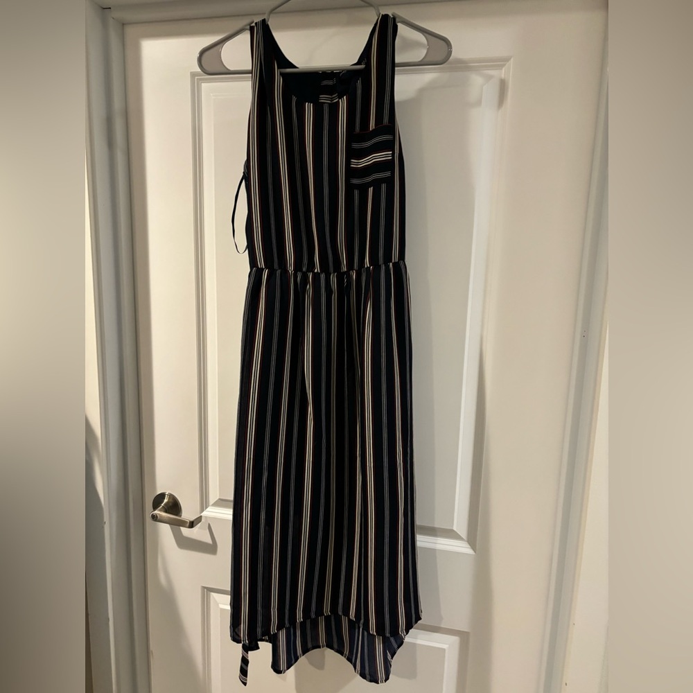 navy midi dress